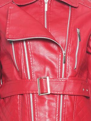 red faux leather jacket - 14327808 - Standard Image - 4