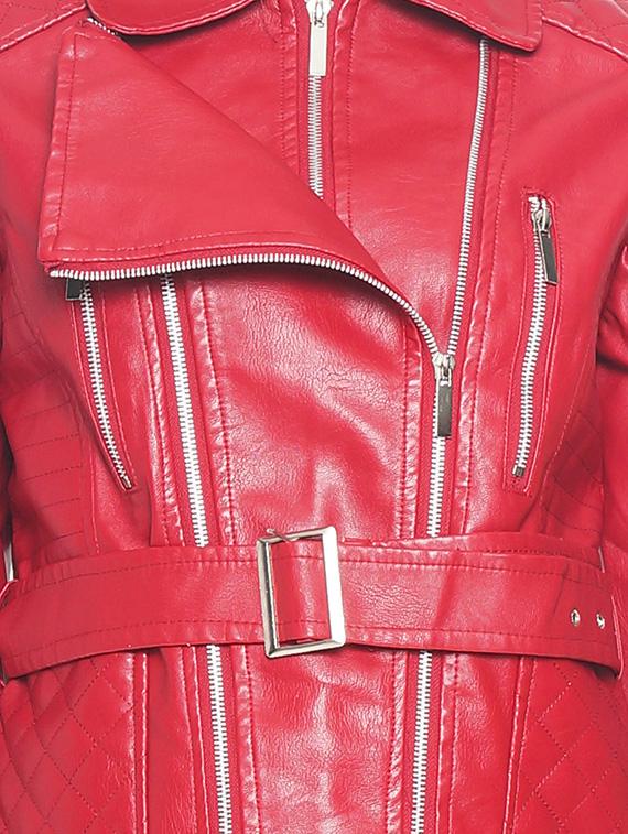 red faux leather jacket - 14327808 - Zoom Image - 4