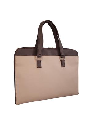 beige leatherette laptop bag - 14328380 - Standard Image - 4