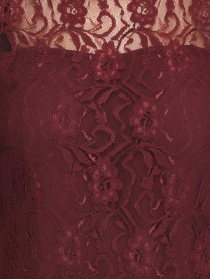 solid maroon georgette gown - 14329845 - Standard Image - 4
