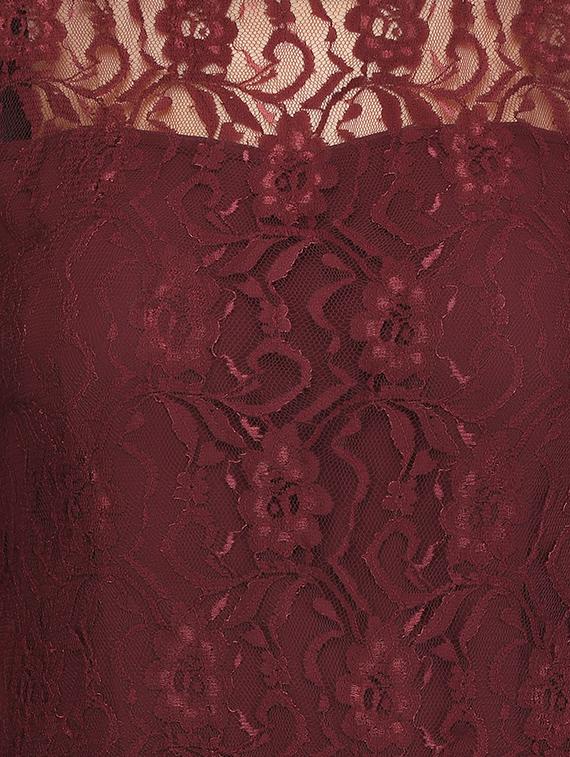 solid maroon georgette gown - 14329845 - Zoom Image - 4