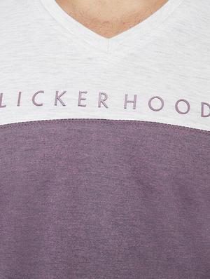 purple cotton color block t-shirt - 14330253 - Standard Image - 4