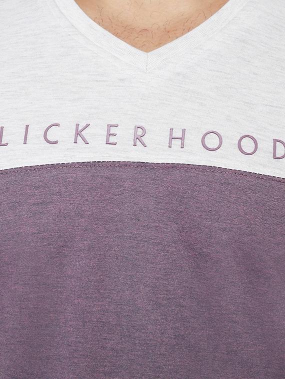 purple cotton color block t-shirt - 14330253 - Zoom Image - 4