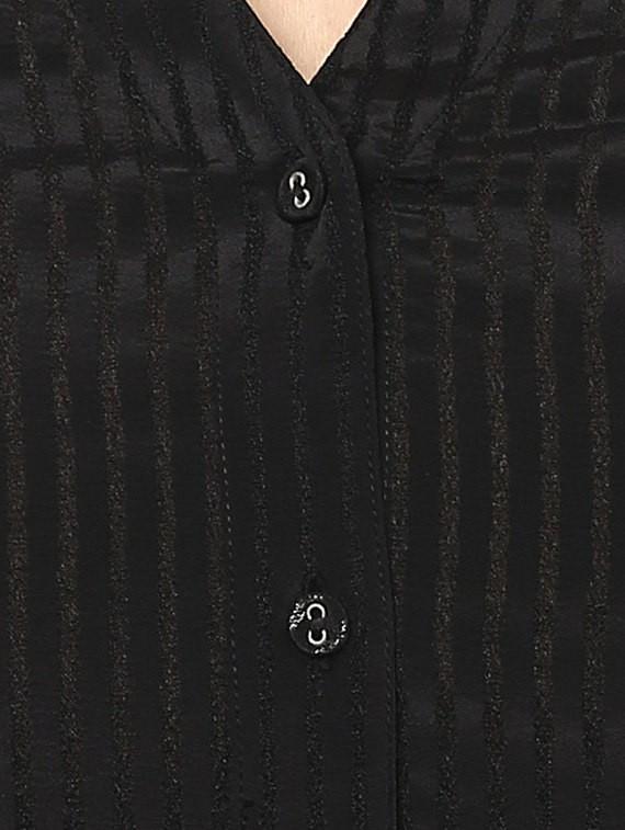 solid black viscose casual tunic - 14334516 - Zoom Image - 4