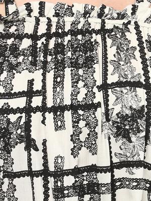 white printed viscose top - 14334522 - Standard Image - 4