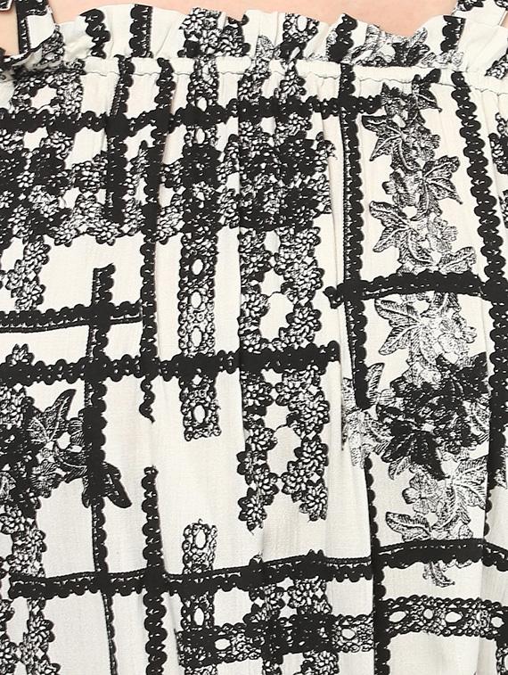 white printed viscose top - 14334522 - Zoom Image - 4