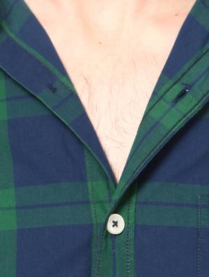green cotton casual shirt - 14335157 - Standard Image - 4