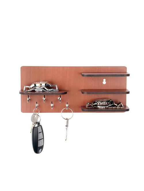 Sehaz Artworks 4Shelf Wooden Key Holder (7 Hooks) - 14341187 - Standard Image - 1