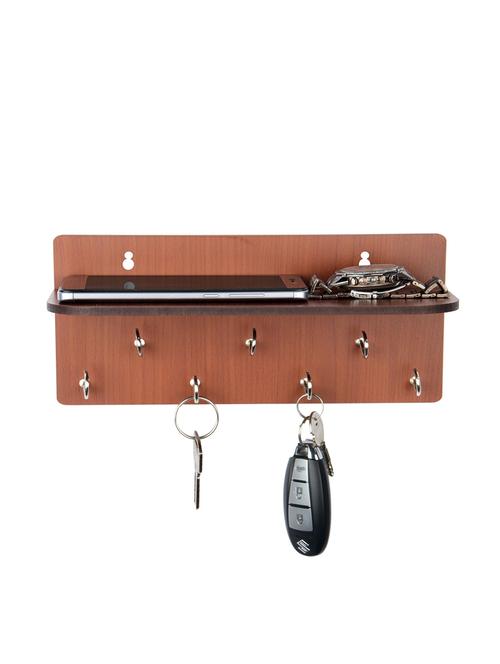 sehaz artworks simpleshelf wooden key holder (7 hooks) - 14341195 - Standard Image - 1