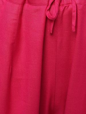 pink rayon flat front trousers pant - 14343733 - Standard Image - 4