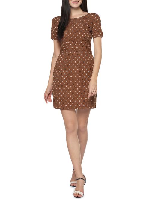 mahogany brown sheath dress - 14347292 - Standard Image - 1