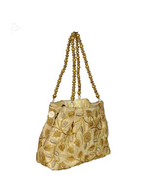 gold cotton ethnic clutch - 14347599 - Standard Image - 4