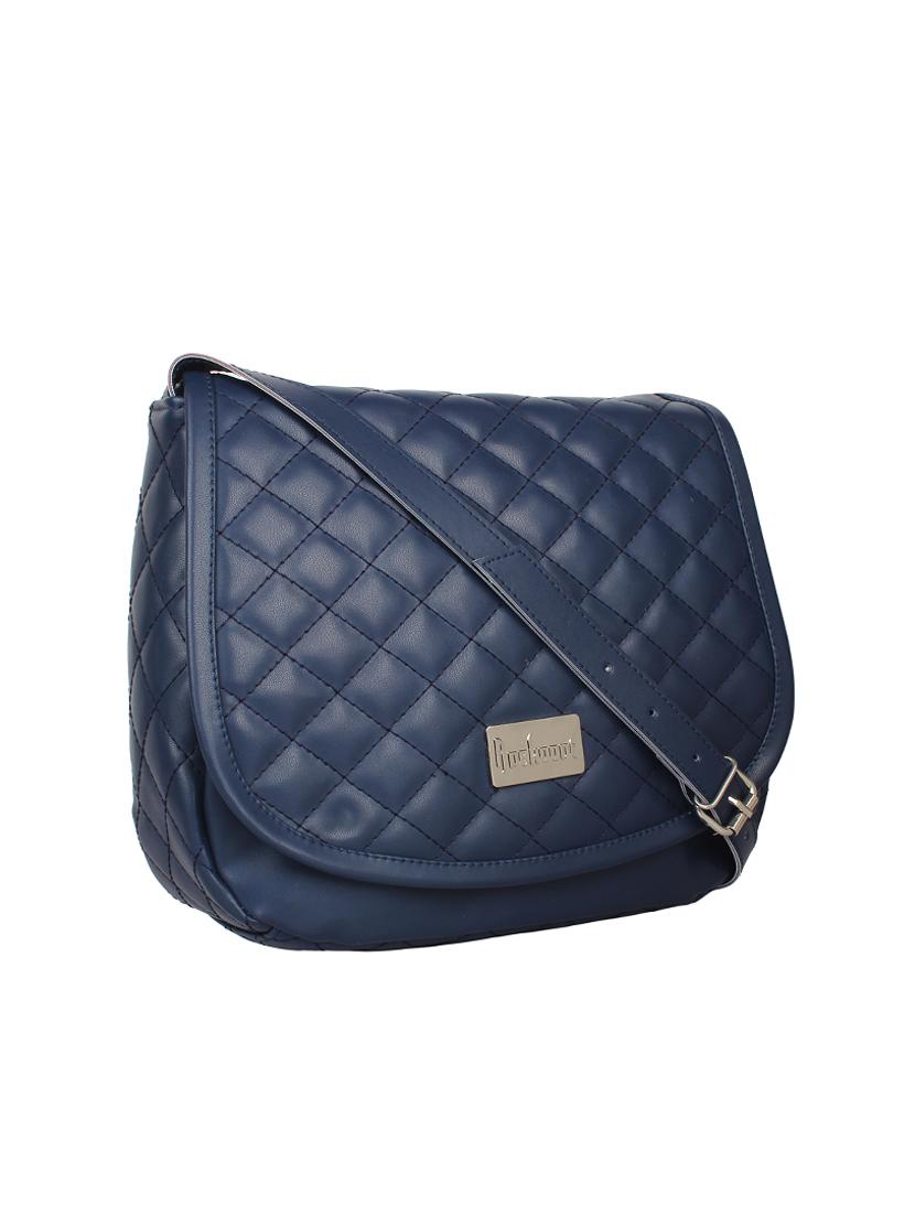 blue leatherette regular sling bag - 14349323 - Zoom Image - 4