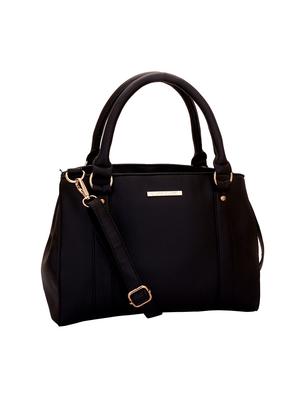 black leatherette regular handbag - 14350223 - Standard Image - 4
