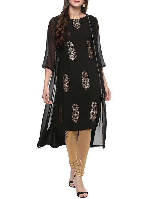 Layered paisley kurta - 14351856 - Standard Image - 1