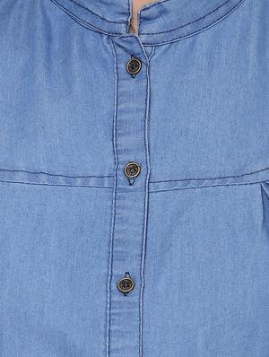 blue denim casual shirt - 14353557 - Standard Image - 4
