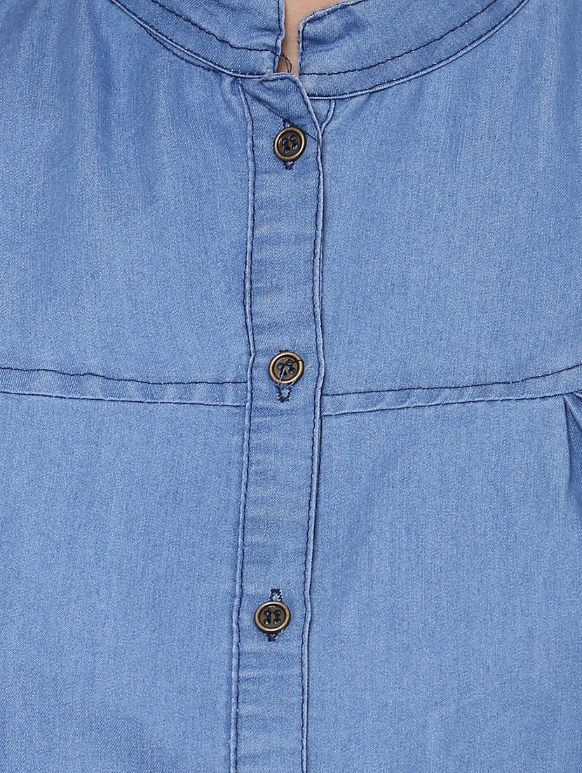 blue denim casual shirt - 14353557 - Zoom Image - 4