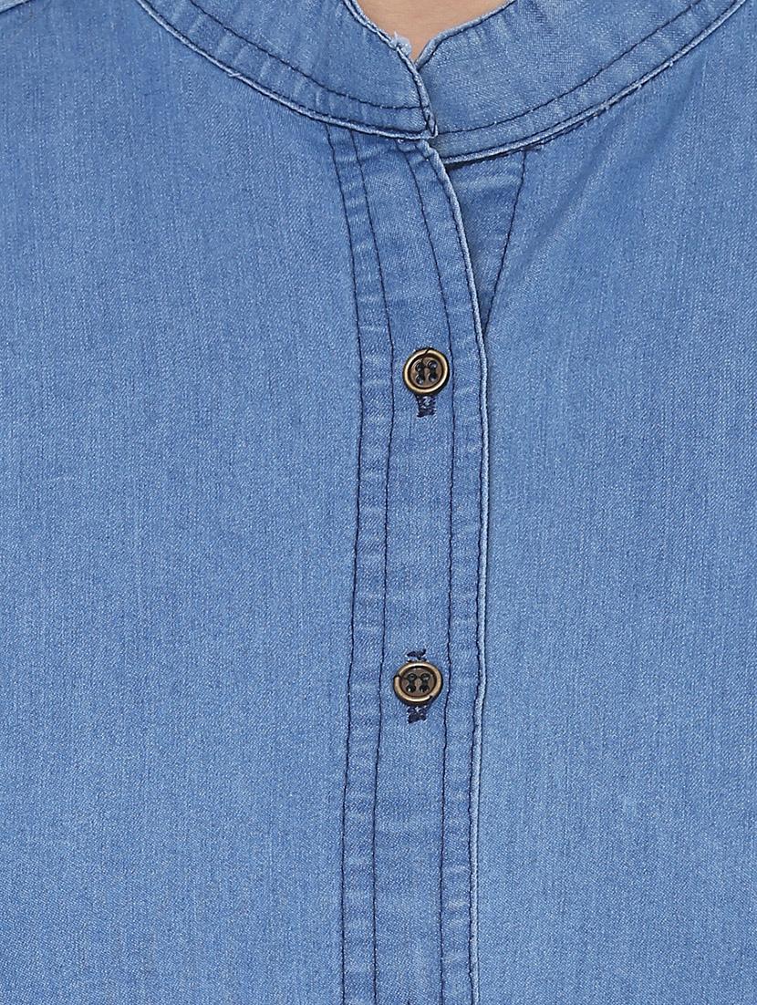 blue denim casual shirt - 14353558 - Zoom Image - 4
