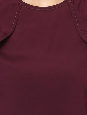 purple crepe casual top - 14353600 - Standard Image - 4