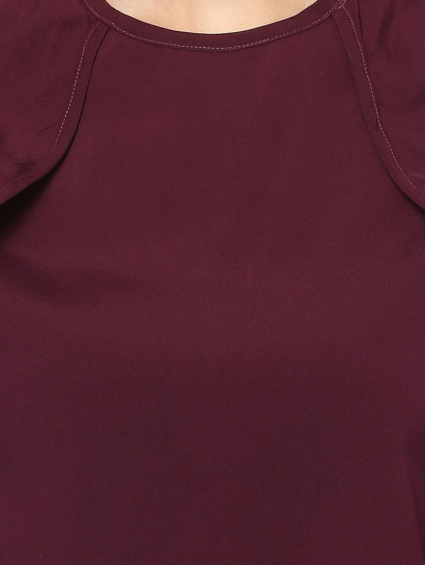 purple crepe casual top - 14353600 - Zoom Image - 4
