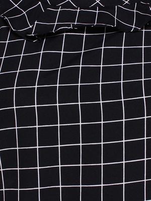 cap sleeved checkered top - 14356475 - Standard Image - 4