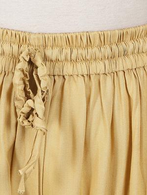solid beige rayon palazzo - 14360450 - Standard Image - 4