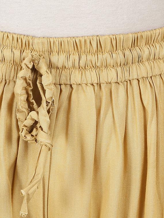 solid beige rayon palazzo - 14360450 - Zoom Image - 4