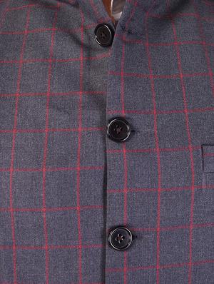 grey cotton nehru jacket - 14361371 - Standard Image - 4