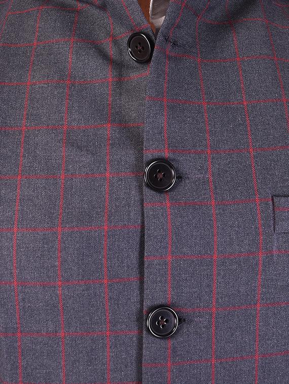 grey cotton nehru jacket - 14361371 - Zoom Image - 4