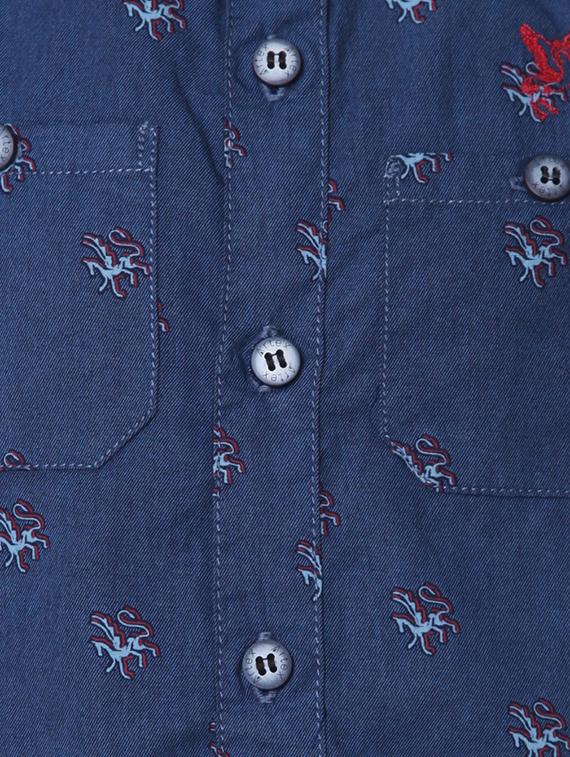 pocket patched quirky print shirt - 14364139 - Zoom Image - 4