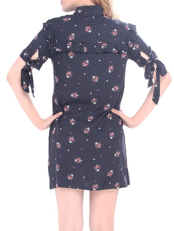 blue rayon ruffle dress - 14364934 - Zoom Image - 4