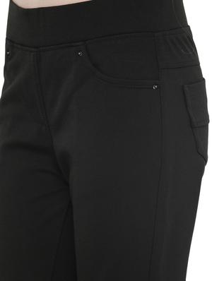 solid black cotton lycra jeggings - 14366628 - Standard Image - 4