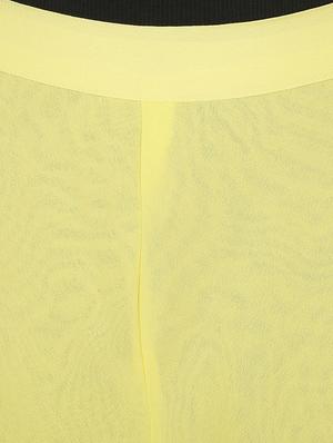 solid yellow georgette palazzo - 14368886 - Standard Image - 4