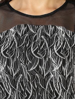 black printed a-line dress - 14369126 - Standard Image - 4