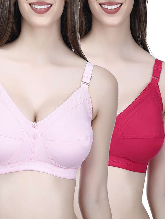 set of 2 floral patch bra