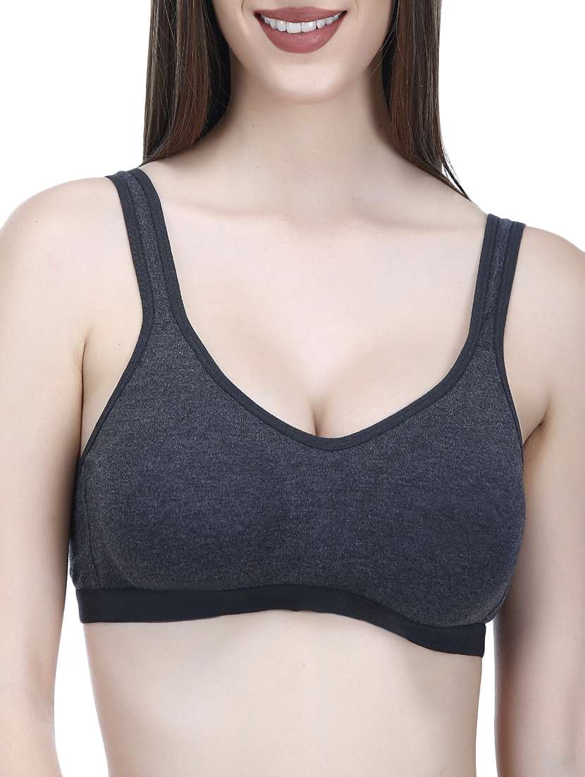 grey full coverage bra