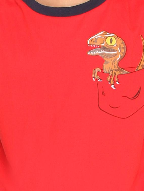 red cotton tshirt - 14387518 - Zoom Image - 4