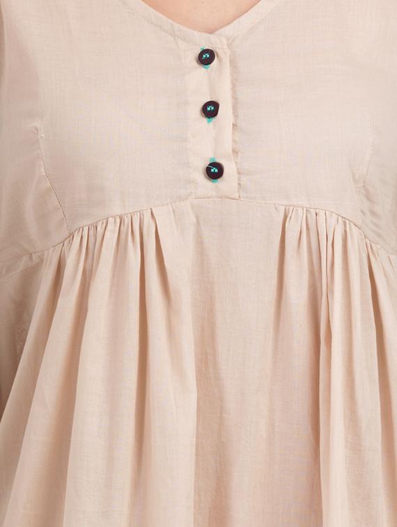 grass by gitika goyal beige colored dress - 14389376 - Zoom Image - 4