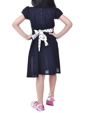 navy blue cotton frock - 14391408 - Standard Image - 4