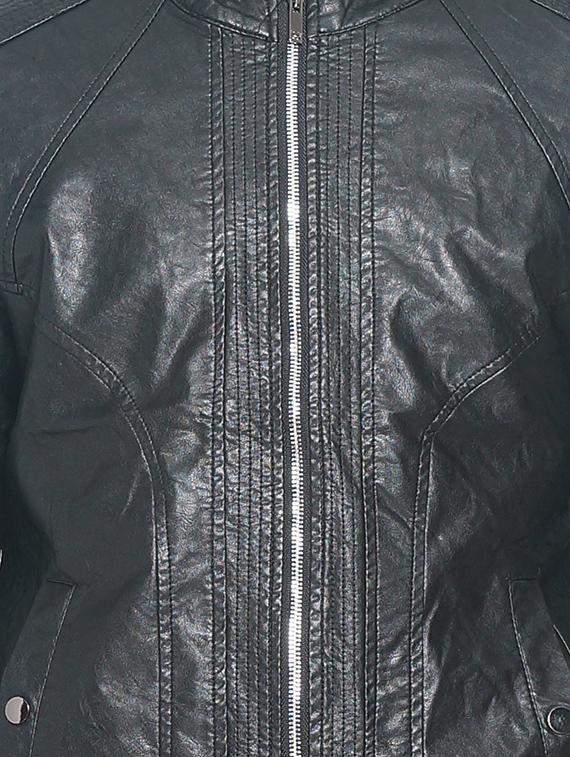 black leather biker jacket - 14394971 - Zoom Image - 4