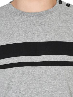 grey cotton striped tshirt - 14397070 - Standard Image - 4
