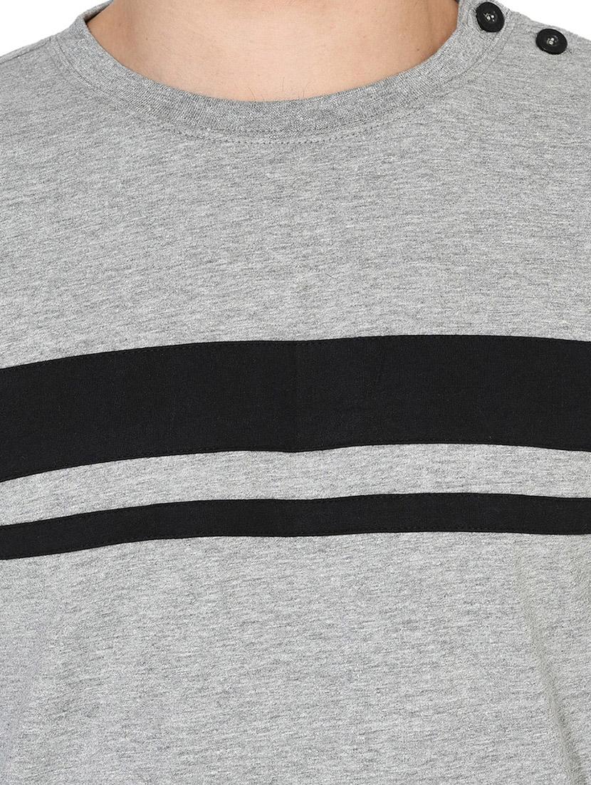 grey cotton striped tshirt - 14397070 - Zoom Image - 4