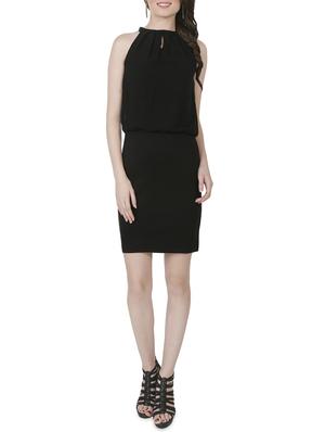 Key hole neck blouson dress - 14407395 - Standard Image - 4