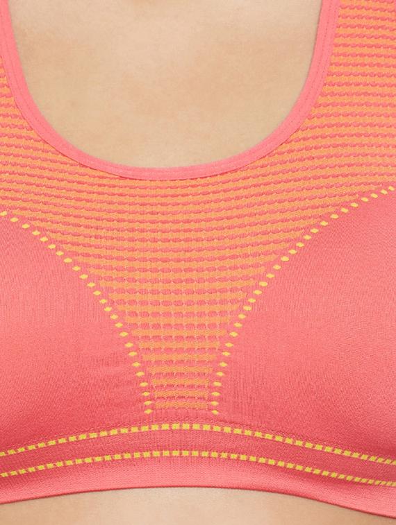 pink lightly padded sports bra - 14414818 - Zoom Image - 4