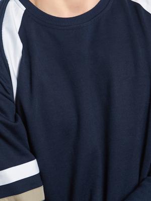 navy blue fleece solid sweatshirt - 14415335 - Standard Image - 4