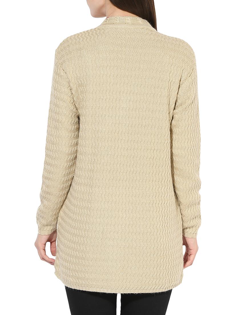 Set of 2 cream woolen cardigan with muffler - 14417525 - Zoom Image - 4