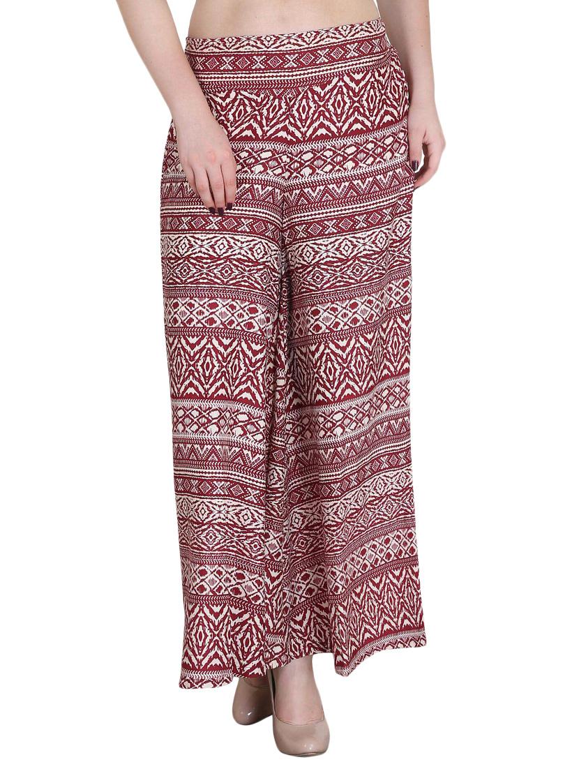 Set of 2 multi colored crepe palazzo - 14417563 - Zoom Image - 4