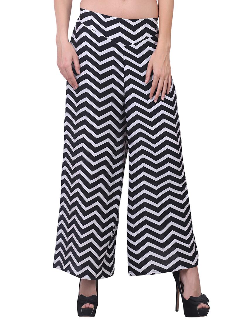 Set of 2 multi colored crepe palazzo - 14417567 - Zoom Image - 4