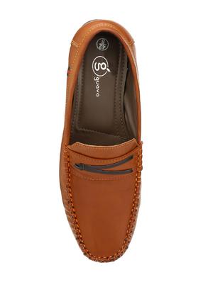tan leatherette slip on loafer - 14418084 - Standard Image - 4