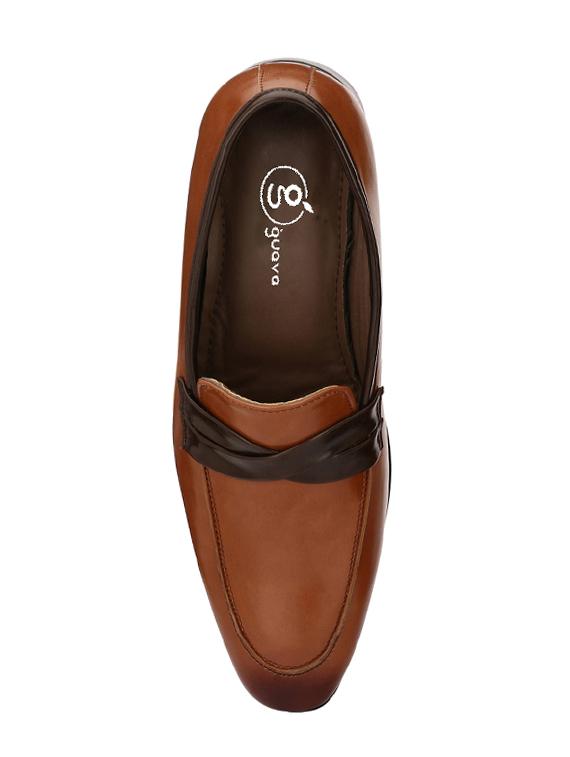 tan leatherette formal slip on - 14418089 - Zoom Image - 4